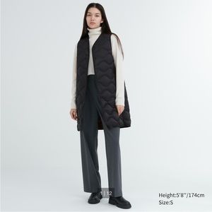 Uniqlo Ultra Light Down Long Puffer Vest - Women’s Medium - black